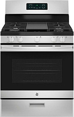                                                  							GE 5 CU FT GAS RANGE W/GRIDDLE STAI...
                                                						 